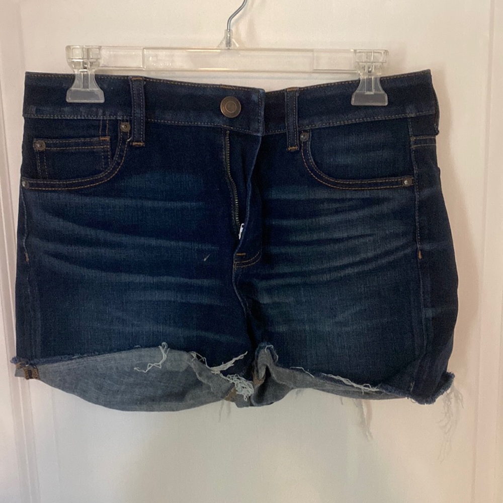 American Eagle high rise jean shorts- 360 super stretch- size 10